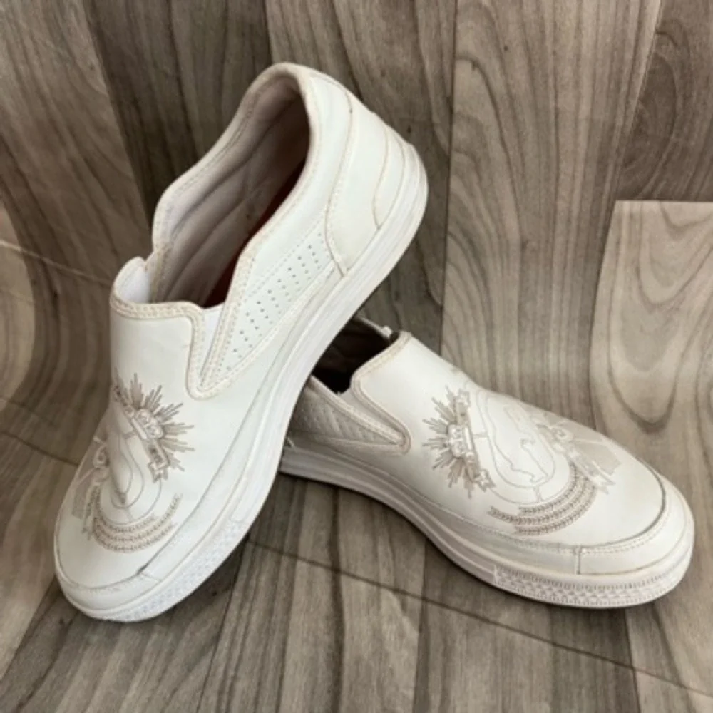 Ecko Unltd Mens Casual Slip-On Shoes White Leather Rhino Round Toe 9 EUR 42 - Picture 9 of 12